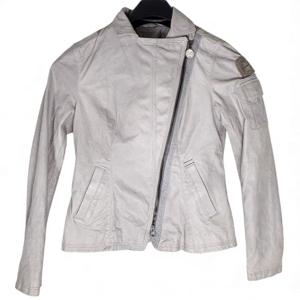 Aeronautica Militare jacket womens Medium Military/Moto Rare neutral Color Italy